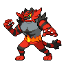 Incineroar black-white