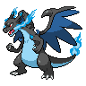 Charizard Mega X black-white