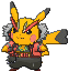 Pikachu Rock Star animated shiny